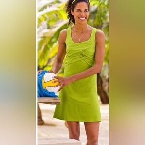 Athleta Drapey Wrap Athletic Dress Gray Built in Bra S Small